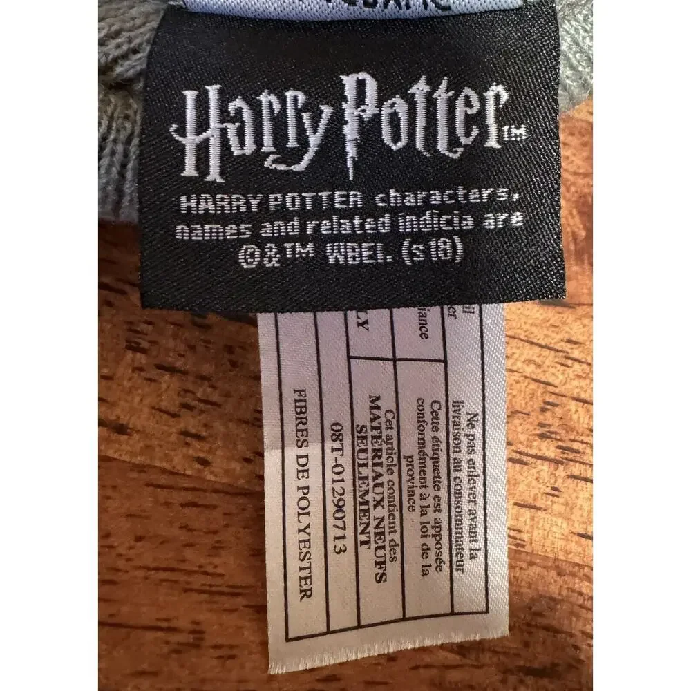 HARRY POTTER Beanie Hufflepuff Varsity Big H Patch Stripes Unisex Wizards World